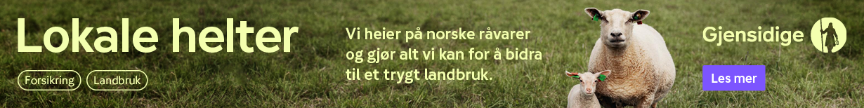 Gjensidige forsikring for landbruket. Reklamebanner